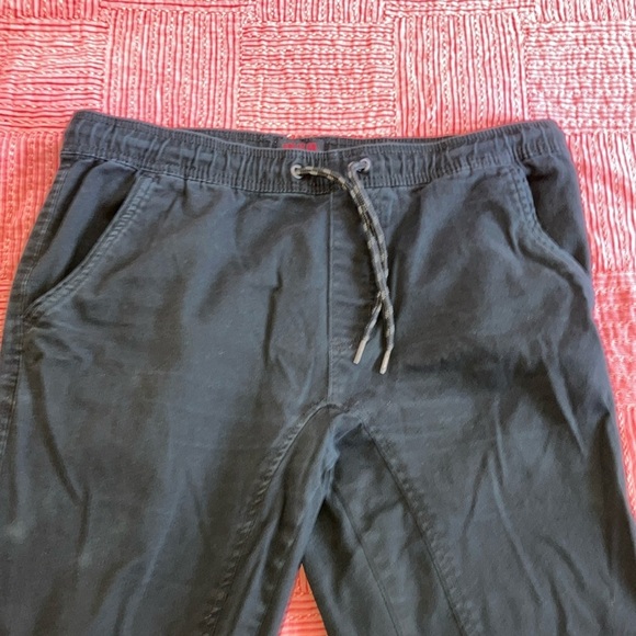 Split brand men’s large Black Jogger cotton pants with drawstring waist - Picture 5 of 15